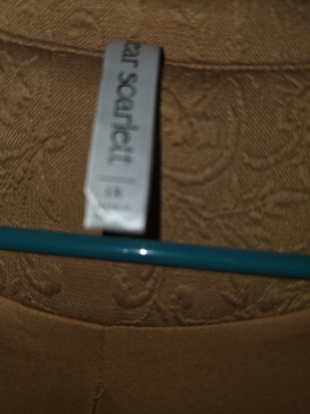 Embossed Open-Front Jacket in Tan - Picture 2 of 4